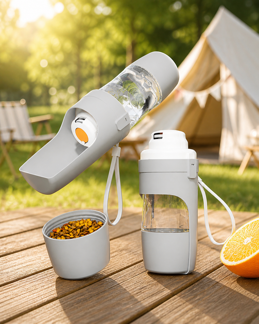 Travel Bottle for your pets – Water & Food in One
